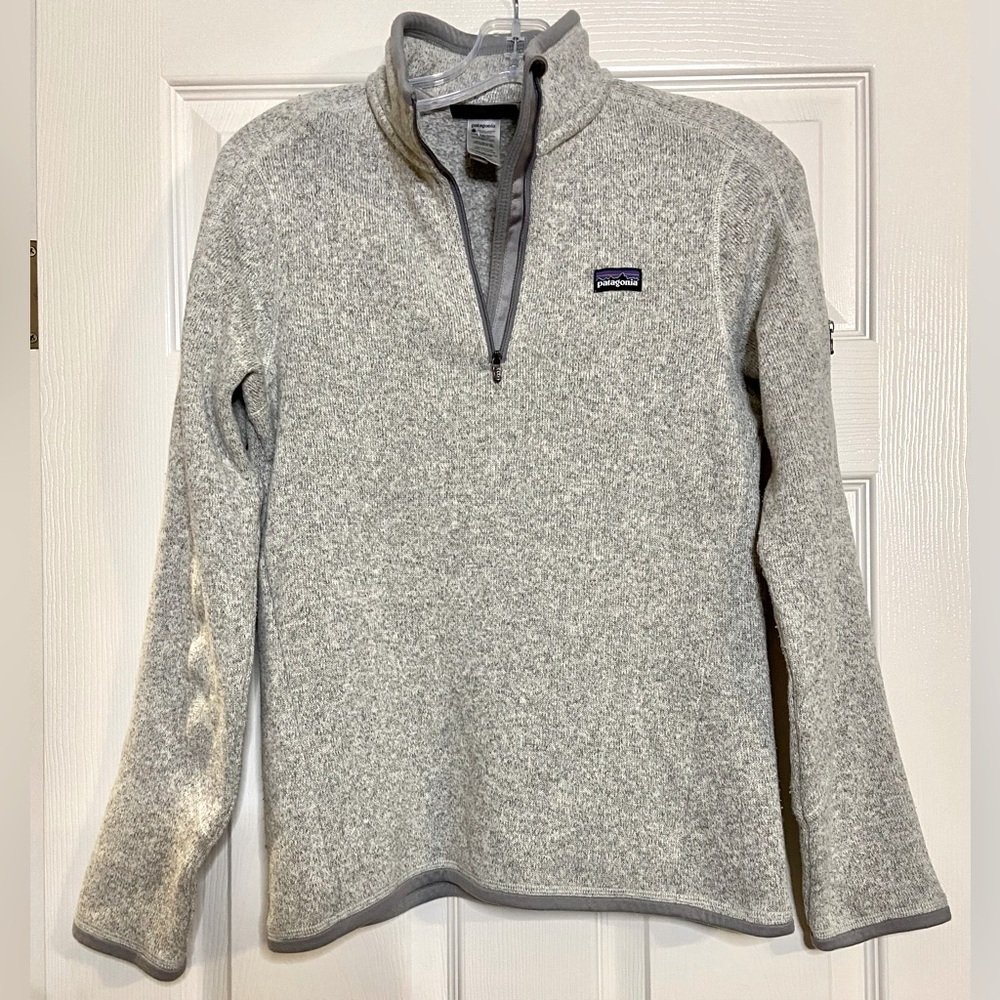 Patagonia Women's Sz Small Better Sweater Gray Quarter Zip Pullover